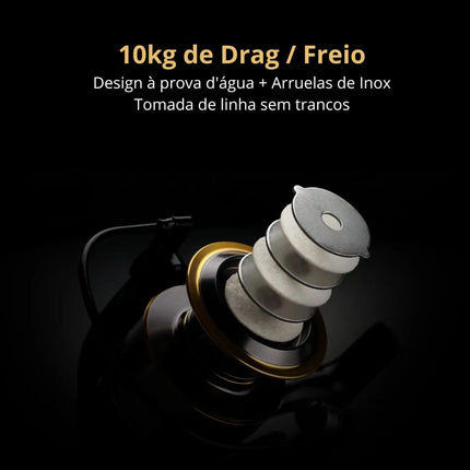 Molinete RYOBI RY Drag 10kg 7 Rol. 5.2:1