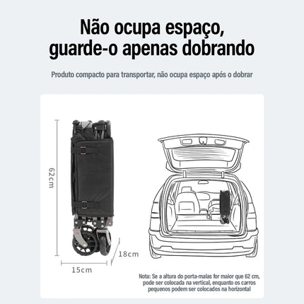 Carrinho de Carga Dobrável Multifuncional – 100kg de Capacidade