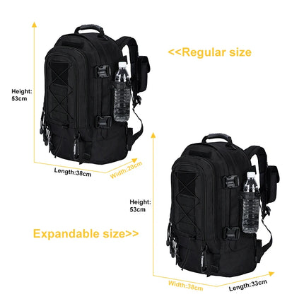 Grande capacidade 40l 65l ao ar livre tático militar mochila viagem caminhadas acampamento ferramenta de pesca mochila para homens