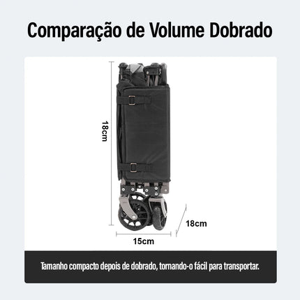 Carrinho de Carga Dobrável Multifuncional – 100kg de Capacidade