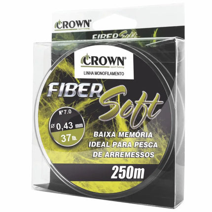 Linha Crown Fiber Soft Amarela 0,43mm 37 lbs 250m
