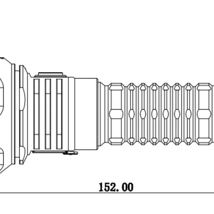Lanterna Tática recarregável led USB-C 1000m