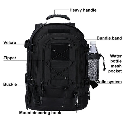 Grande capacidade 40l 65l ao ar livre tático militar mochila viagem caminhadas acampamento ferramenta de pesca mochila para homens