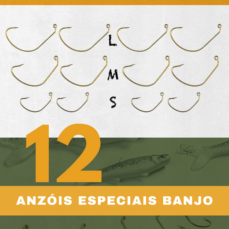 Isca Banjo Minnow [Kit 102 Peças]